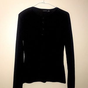 Plus RIb Longsleeve Grandad Top